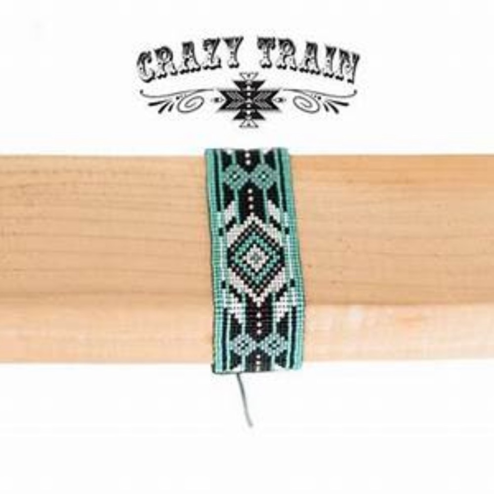 Mesa Beaded Cuff Turquoise by Crazy Train